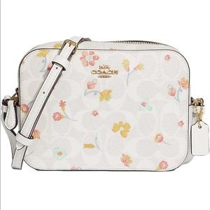 Mini Camera Bag In Signature Canvas With Mystical Floral Print& 2 Zip Wallet